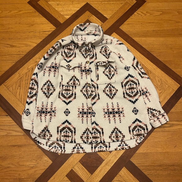 Comp Blu Patterned Fleece Pullover - Picture 1 of 4